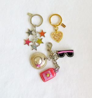 COACH Authentic Key Ring Keychain Fob NWOT Beach, Heart or Stars 
