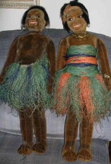pair of norah wellings lg african native dolls 36 time