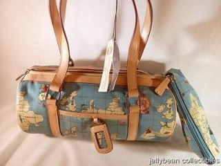 SHARIF Signature Collection Designer GLOBE Handbag w/ Matching 