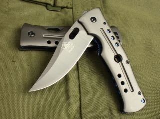 Buck Folding Camping steel Titanium Knife Lock Clip Tactical Saber 
