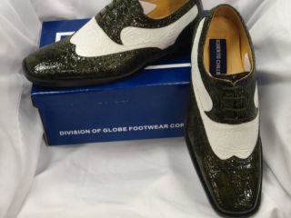 new men s olive white wingtip spectator dress shoes