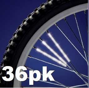 36 3M Spoke Reflectors Reflective Light Bike Safety Wheel cycle 
