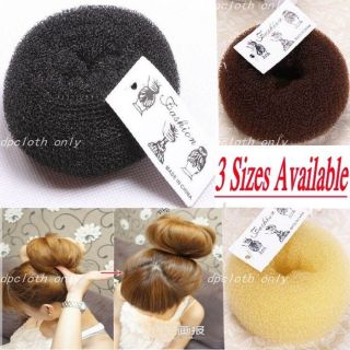 new 3 sizes 3 colors hair bun donut ring sponge