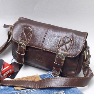   Leather Brown CrossBag Messenger Shoulder travel Bag Wallet Purse#975