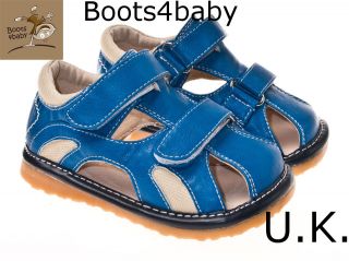   Childrens Infant Toddler Leather Squeaky Shoe Summer Sandals Bertie