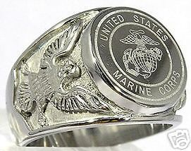 men s stainless steel marine corps ring sz 15 new