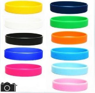 Wholesale Lot 100pcs Blank Silicone Rubber Personalized Wristband 