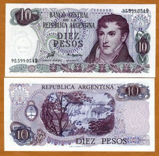 argentina 10 pesos nd 1976 p 300 unc time left