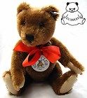 Teddy Bear 1950 Steiff Club 2001 Mohair Stuffed Animal Dark Brown 