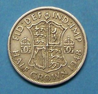 great britain 1948 1 2 crown george vi nice coin