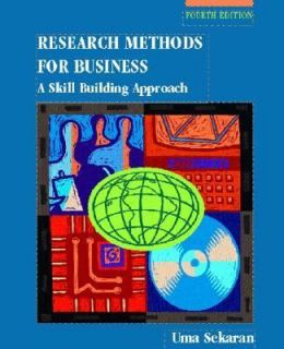Research Methods for Business A Skill Building Approach by Uma Sekaran 