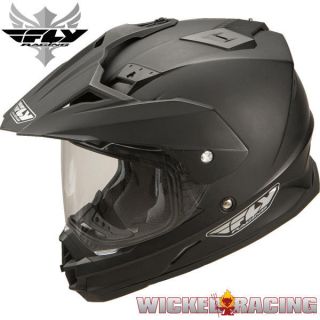   Trekker Helmet Matte Black Large Street Dual Sport MX Offroad SAVE