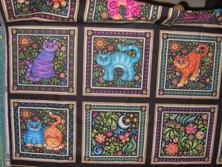 Panels   15 squares of cute kitties   Sew Catty by RJR cotton fabrics 