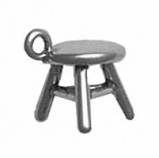 three legged stool charm 3d sterling silver charms from united