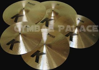 Zildjian 5pc K Box Set With FREE 17 K Thin Crash   Cymbal Pack