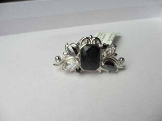 Stephen Webster ring sterling silver smokey crystal size 7 new