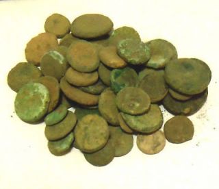 10 UNCLEANED UNSEARCHED GREEK ANCIENT COINS GREECIAN ATHENS SPARTA