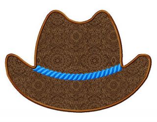 Cowboy Hat Applique Machine Embroidery Design   4 Sizes