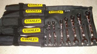 SETS STANLEY 8 PC SAE REVERSE GEAR RATCHET WRENCH