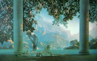 daybreak maxfield parrish repro oil painting from china time left