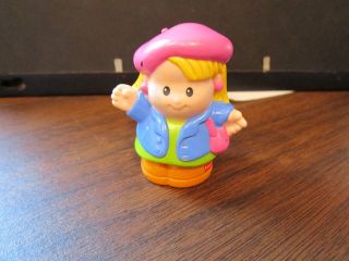 Fisher Price Little People girl artist beret hat village city town 