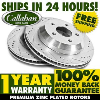 REAR] Premium Callahan Performance Drilled Slotted SPORT Balanced 