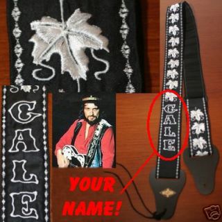 waylon jennings style custom embroidered guitar strap 