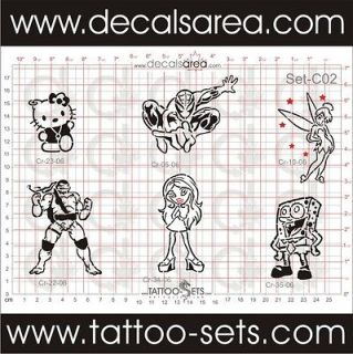 set c02 airbrush tattoo stencils reusable new u from canada