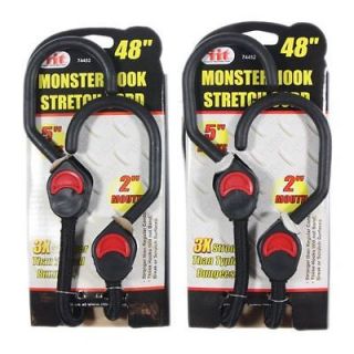 Newly listed 2   48 Monster Hook Bungee Stretch Cords 3x Stronger Tie 