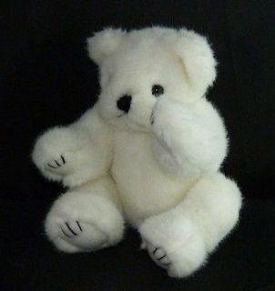 Jointed White Teddy BEAR 10 Stuffed Plush by Flowers Inc & Balloons 