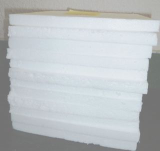 Styrofoam Sheets/Blocks Various Sizes Measurements in Inches for One 