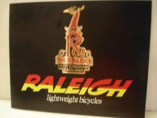   RALEIGH BICYCLES FULL COLOR SALES BROCHURE ROAD BIKE RACE BMX RARE
