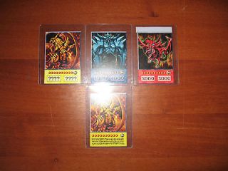 yugioh egyptian gods version anime pack 4 cards from colombia