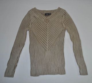 mexx womens beige cotton sweater size s m