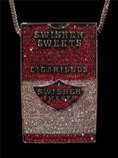 iced out swisher sweets piece pendant chain hip hop time left $ 29 99 