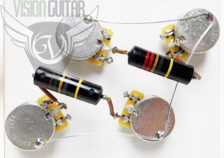 Premium PRE WIRED Les Paul Wiring Kit CTS 3/4 Bumblebee Clapton Woman 