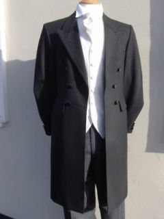frockcoat black 42 reg for wedding mens top hat tails