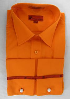 Pascal Morabito Tangerine Orange Button Down Dress Shirt 20 34/35 