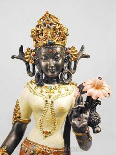 GREEN TARA STATUE 12 Buddhist Goddess Tibetan Buddhism Pagan Figure 