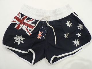 ladies australian flag board shorts distressed design more options 