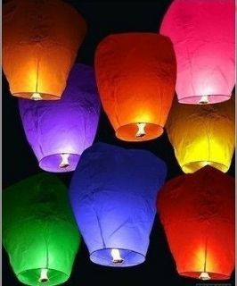   mix colors Chinese Lanters Fire Sky Wish Lanterns Lamps Wedding Party