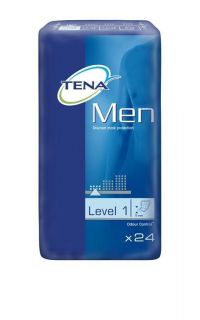PACK OF 24 TENA FOR MEN LEVEL 1 INCONTINENCE PAD FAST ABSORPTION 