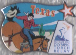nice 2002 salt lake city texas olympic torch relay pin