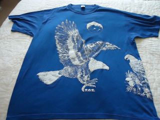 men s xl extra large eagles puffy drawing tee shirt