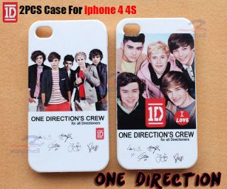 Newly listed 2pcs 1D One Direction Group image White Hard Back Case 