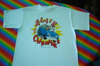 alvin and the chipmunks vintage tee shirt cartoon large time