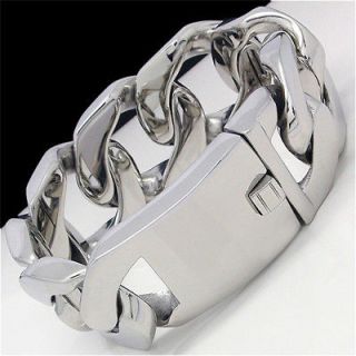 mens stainless steel bracelet heavy in Stainless Steel