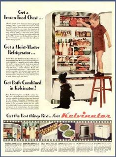 excellent full color 1947 kelvinator refrigerators ad 