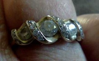 newly listed 3 stone diamond swirl ring 1ct time left