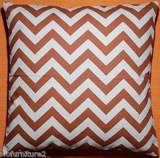 Great Gift Dark Red Auburn White Chevron Decorative Throw Pillow Cover